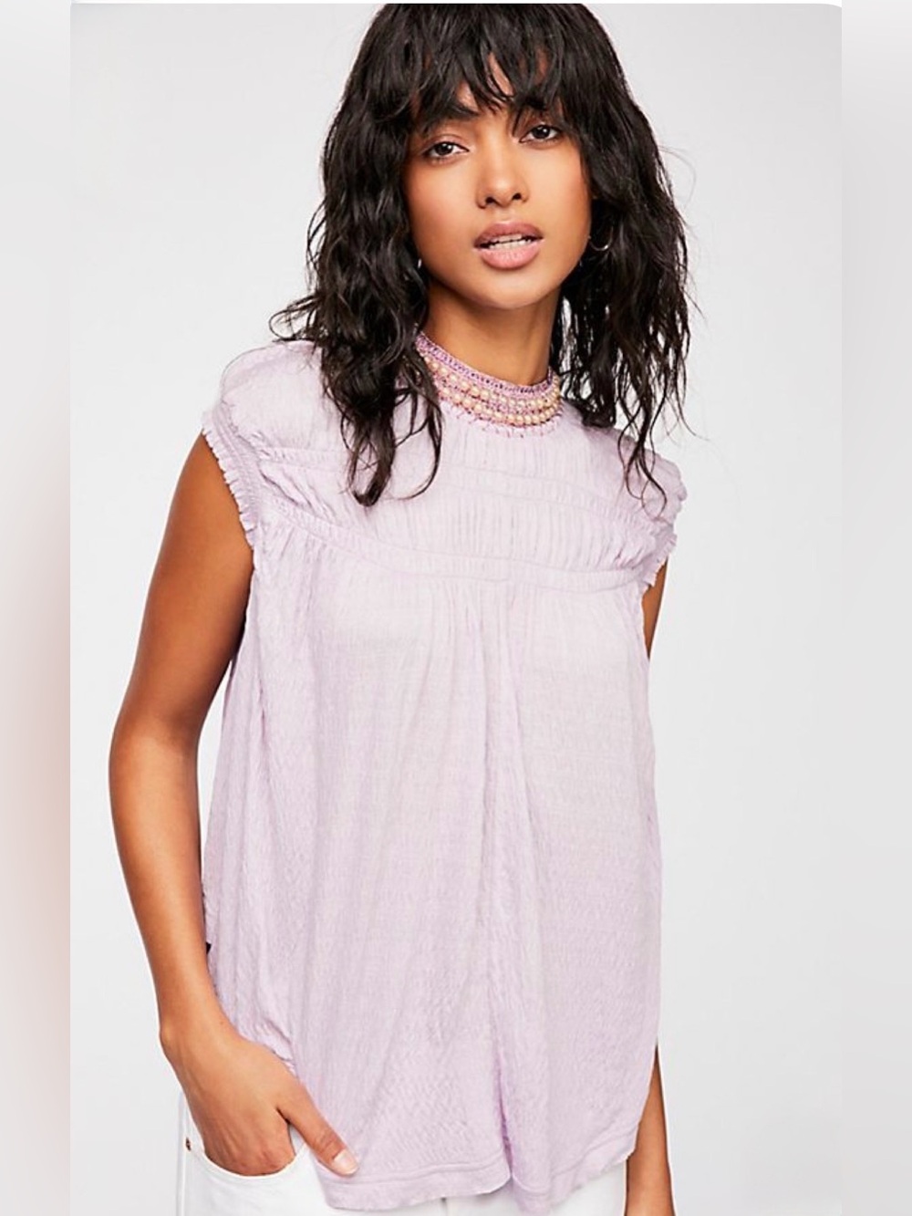 free people Mother Of Pearl Muscle Tee.
